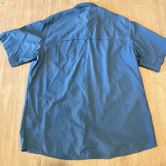 Nike ACG Short Sleeve Vented Button up Mens XL Outdoor Hiking Blue Adult - Picture 2 of 4